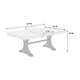 Berny Dining Table | Extension Leaf | Trestle Base | Gray Wood | 64-46’’ BM341116