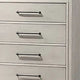 Simone Tall Dresser Chest | 5 Drawers | Antique White Wood Finish BM341117
