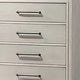 Simone Tall Dresser Chest | 5 Drawers | Antique White Wood Finish