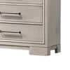 Simone Tall Dresser Chest | 5 Drawers | Antique White Wood Finish BM341117