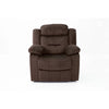 Harper Manual Recliner Lounge Chair | Chocolate Brown Channel Tufted Velvet