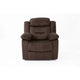 Harper Manual Recliner Lounge Chair | Chocolate Brown Channel Tufted Velvet