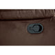Harper Manual Recliner Lounge Chair | Chocolate Brown Channel Tufted Velvet