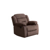 Harper Manual Recliner Lounge Chair | Chocolate Brown Channel Tufted Velvet