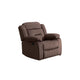 Harper Manual Recliner Lounge Chair | Chocolate Brown Channel Tufted Velvet
