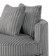 Tamara Round Swivel Chair w 2 Back Cushions | Gray Corduroy Fabric BM341120