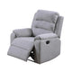 Sonia Manual Recliner Chair | Bone White Channel-Tufted Burlap