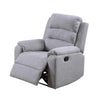 Sonia Manual Recliner Chair | Bone White Channel-Tufted Burlap BM341121