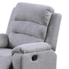 Sonia Manual Recliner Chair | Bone White Channel-Tufted Burlap
