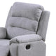 Sonia Manual Recliner Chair | Bone White Channel-Tufted Burlap BM341121