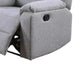 Sonia Manual Recliner Chair | Bone White Channel-Tufted Burlap