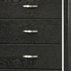 Lyla Tall Dresser Chest | Glam Silver Trim | 4 Drawer | Black Wood BM341122