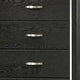 Lyla Tall Dresser Chest | Glam Silver Trim | 4 Drawer | Black Wood BM341122