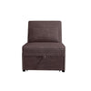 Danyl Convertible Sofa w Pull-Out Bed | Brown Channel Tufted Corduroy BM341123