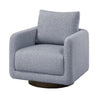 Wade Swivel Armchair w 360 Rotation & Square Frame | Gray Boucle BM341124