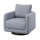 Wade Swivel Armchair w 360 Rotation & Square Frame | Gray Boucle BM341124