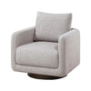 Wade Swivel Armchair w 360 Rotation | Square Frame | Beige Boucle BM341125
