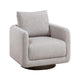 Wade Swivel Armchair w 360 Rotation | Square Frame | Beige Boucle