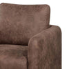 Wade Swivel Armchair | Square Frame | Walnut Brown Faux Leather BM341126