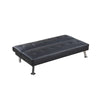 Milana Convertible Sofa Bed | USB Port | Black Faux Leather | 66’’ BM341128
