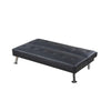 Milana Convertible Sofa Bed | USB Port | Black Faux Leather | 66"