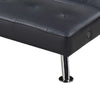 Milana Convertible Sofa Bed | USB Port | Black Faux Leather | 66"