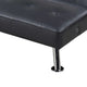 Milana Convertible Sofa Bed | USB Port | Black Faux Leather | 66"