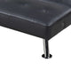 Milana Convertible Sofa Bed | USB Port | Black Faux Leather | 66’’ BM341128