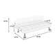 Milana Convertible Sofa Bed | USB Port | Black Faux Leather | 66"