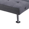 Milana Convertible Sofa Bed | USB Port | Blue Gray Fabric | 66"