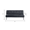 Milana Convertible Sofa Bed | USB Port | Black Fabric | 66’’ BM341130