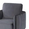 Reniz Accent Club Chair | Gray Velvet | Foam Cushions | Metal Legs BM341131