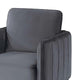 Reniz Accent Club Chair | Gray Velvet | Foam Cushions | Metal Legs BM341131