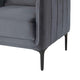 Reniz Accent Club Chair | Gray Velvet | Foam Cushions | Metal Legs BM341131