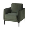 Reniz Accent Club Chair | Dark Green Velvet | Foam Cushions | Metal Legs