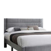 Daisy Full Bed w Drawer | Light Gray Corduroy Upholstery | Foam Headboard BM341136