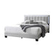 Jiana Full Bed | Light Gray Wool Upholstery | LED Headboard