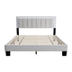 Jiana Full Bed | Light Gray Wool Upholstery | LED Headboard