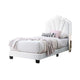 Roxy Twin Bed | White Wool Upholstery | LED Lighting | Padded Headboard