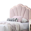 Roxy Twin Bed | Pink Wool Upholstery | LED Lighting | Padded Headboard BM341141
