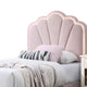 Roxy Twin Bed | Pink Wool Upholstery | LED Lighting | Padded Headboard BM341141