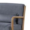 Jerime Accent Chair | Dark Gray Corduroy Fabric | 1 Pillow | Brown Wood BM341142