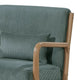 Jerime Accent Chair | Sage Green Corduroy Fabric | 1 Pillow | Brown Wood BM341143