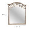 Dresser Mirror | Antique Silver Pine Wood | Molded Frame Detail | 37x41 BM341145
