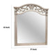 Dresser Mirror | Antique Silver Pine Wood | Molded Frame Detail | 37x41 BM341145