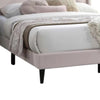 Niasa Full Size Bed | Chevron Tufted Pink Velvet Upholstered Foam BM341147