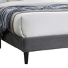 Zensa Full Bed | Light Gray Linen Upholstery | Padded Wing Headboard BM341149