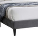 Zensa Full Bed | Light Gray Linen Upholstery | Padded Wing Headboard BM341149