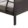 Wexo Twin over Full Bunk Bed | Charcoal Brown Slat Design and Ladder BM342278