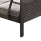 Wexo Twin over Full Bunk Bed | Charcoal Brown Slat Design and Ladder BM342278
